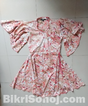 Pink Floral Kimono Style